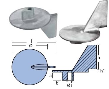 PINNA PER F.B. SUZUKI 50/70 HP DT150-200-225 4T
