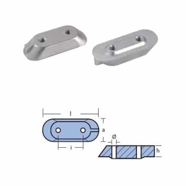 piastrina anodo piastra in zinco o alluminio per motore fuoribordo yamaa e selva df 40 -60