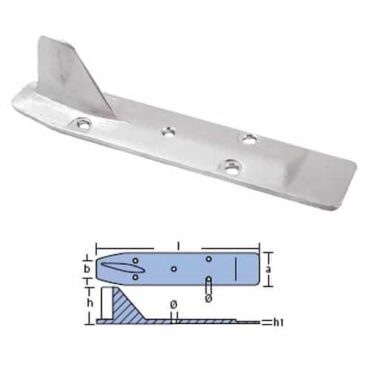 ANODO PINNA PER MOTORI FUORIBORDO SELVA