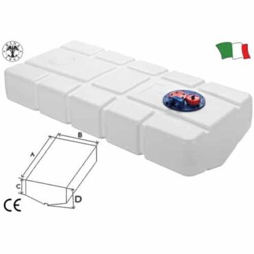 SERBATOIO ACQUA E CARBURANTE CON BASE A CUNEO