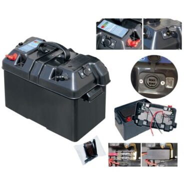 CASSETTA PORTA BATTERIA CON CONNETTORI