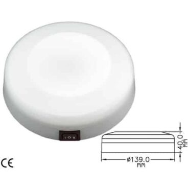 PLAFONIERA A CUPOLA A 16 LED IMPIANTO BARCA E CAMPER