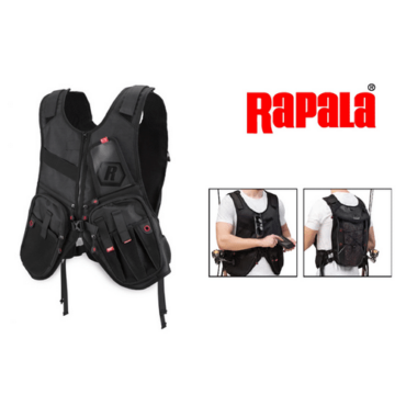 GILET CON ZAINO RAPALA PER PESCA SIA IN ACQUA DOLCE CHE SALATA