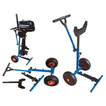 CAVALLETTO PORTAMOTORE CON RUOTE TELESCOPICO E PIEGHEVOLE