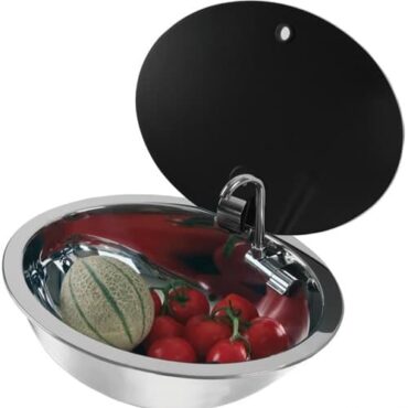 lavello tondo con rubinetto