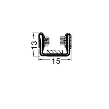 canalina profilo vetro