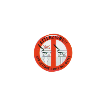 DIVIETO DI GETTARE CARTA NEL WC IN RILIEVO