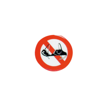 DIVIETO DI REGGISENO A BORDO IN RILIEVO