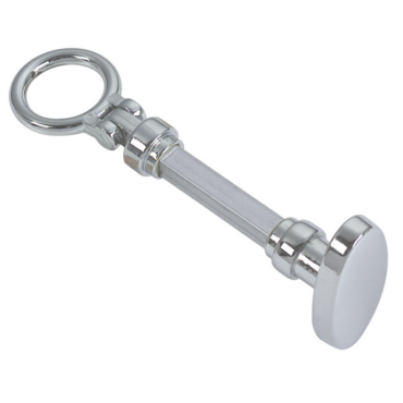 MANIGLIA POMOLO E ANELLO IN OTTONE CROMATO