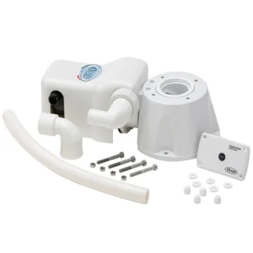 pompa per wc barca camper con innesto tubi lato opposto