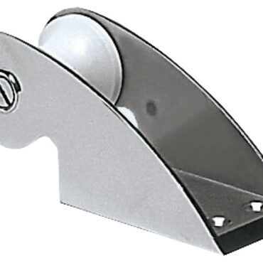 Musone in acciaio inox AISI 316 microfuso e lucidato a specchio, con puleggia in nylon.