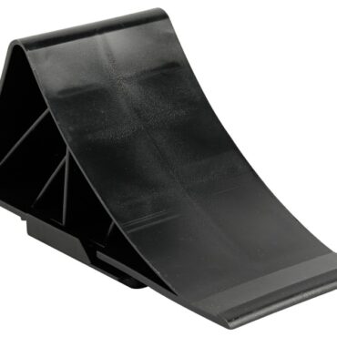 Progettato per bloccare le ruote dei carrelli. Completo di supporto a scatto per il montaggio sul telaio del carrello.