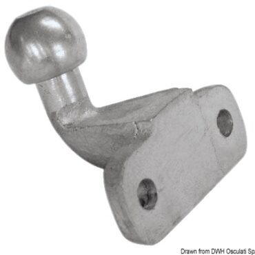 Towing ball for trailer, right angle