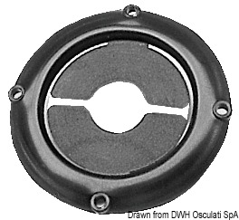 Per il passaggio cavi elettrici e comando timoneria.