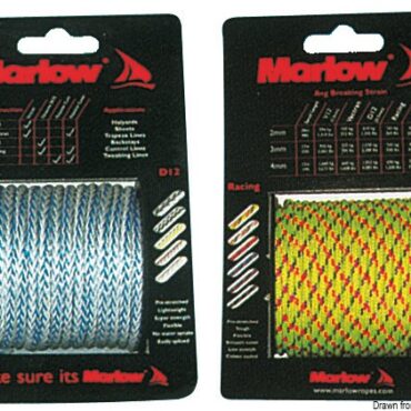 Con anima in poliestere prestirato ideale per scotte gennaker e spi, colori assortiti.Confezionate in blister con stampate le caratteristiche tecniche del prodotto e suggerimenti d’impiego. Grazie alla facilità di esposizione ed il loro costo contenuto permettono di tenere una vasta varietà di cime per derive ed usi misti con un investimento limitato.