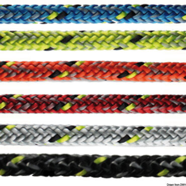 Ideale per: drizze, scotte a basso stiramento, terzaroli, molteplici usi professionali.Caratteristiche: galleggiante, ottima resistenza all'allungamento; facile da impiombare; può essere scalzata.Anima: Dyneema 12 capi SK78.Calza esterna: 16 capi poliestere alta tenacità.