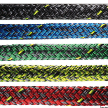 Ideale per: drizze, scotte a basso stiramento, terzaroli, molteplici usi professionali.Caratteristiche: galleggiante, resistenza all'allungamento; facile da impiombare; può essere scalzata.Anima: Dyneema 12 capi SK78.Calza esterna: 24 capi poliestere alta tenacità.