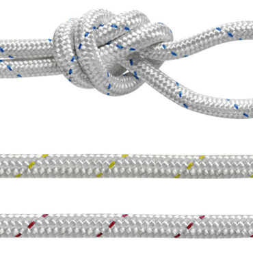 Ad alta resistenza, con anima ritorta, colore bianco con segnalino colorato. Questa treccia non galleggia. Venduta a bobina.