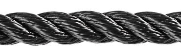 3-strand black Polypropylene rope 12 mm