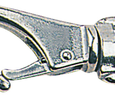 In acciaio inox AISI 316; per fiocco ad occhio chiuso.