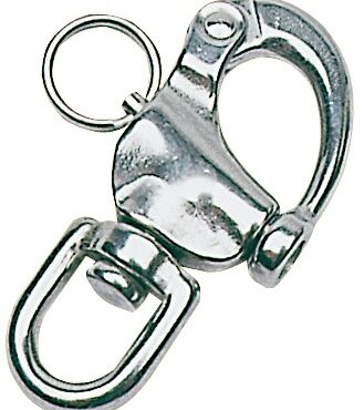 In acciaio inox AISI 316, lucidati a specchio; occhio girevole.