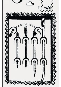 Confezione di aghi assortiti. Ideale per riparazioni e cuciture di rinforzo per le vele.