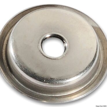 Bottoni in acciaio inox AISI 316.Il maschio presenta un dente di aggancio per la femmina, che a sua volta ha uno specifico labbro di ritegno. Le due novità combinate permettono di tendere al meglio il telo e nello stesso tempo ne evitano lo sgancio accidentale.