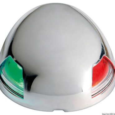 Certificate COLREG72 e ABYC-C5. Completamente in AISI 304 e corpo in policarbonato.