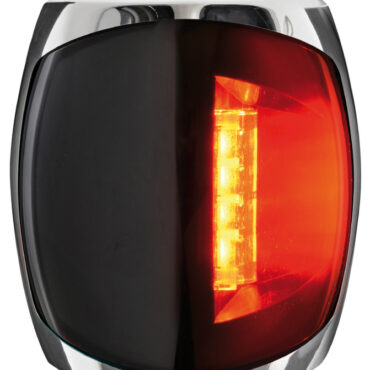 Calotta in acciaio inox lucidato a specchio.Parte posteriore e lente in policarbonato.Certificate COLREG72 e ABYC-C5, omologate per imbarcazioni fino a 20 m.