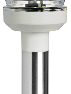 Per imbarcazioni < 20 m. Completamente in acciaio inox, base con dentini in acciaio inox AISI 316 che permette la regolazione dell’asta in qualsiasi posizione.