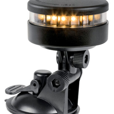 2 Modalità di funzionamento: luce fissa 360° (autonomia 10h), luce intermittente 360° (autonomia 16h).