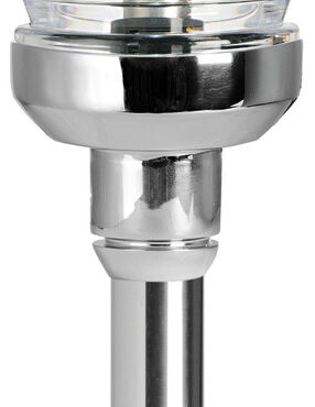Per imbarcazioni < 20 m. E' provvista di una speciale basetta in acciaio inox AISI 316 con contatti a scatto. Inserendo l’asta nella basetta, si attiva automaticamente il contatto.