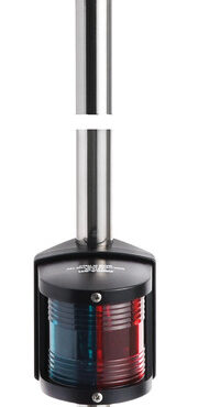 Per scafi < 20 metri, con fanale certificato COLREG72. Basetta e tubo in AISI 316 lucidato a specchio, con montaggio a scatto nella base.