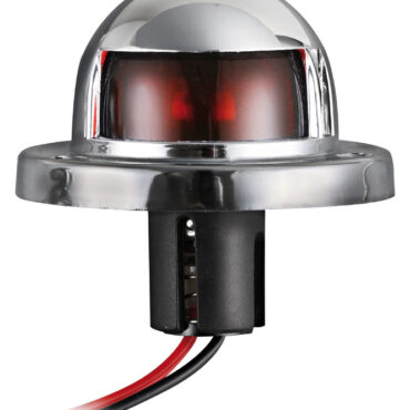Red 112.5° navigation light made of chromed ABS