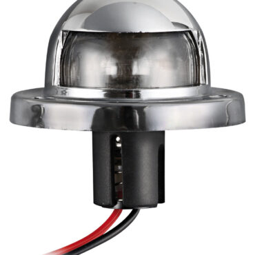 White 135° navigation light made of chromed ABS