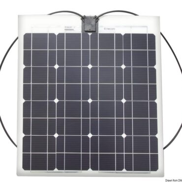 Fabbricati con celle solari aerospaziali ad alta performance. Sono pannelli di ultima generazione ultrasottili, solo 1,7 mm, e ultraflessibili. Efficienza celle mono 17,25%. Il pannello è composto da un sandwich formato da un supporto plastico + celle solari + rivestimento superficiale in resina epossidico UV resistente. Il fissaggio avviene tramite biadesivo. Cavo di connessione con spina MC4 incluso.Versione A: pannelli mono-cristallini.Versione B: equipaggiati con celle americane ad altissima efficienza Sun Power. Si ottiene un minor ingombro con un'efficienza superiore del 23% rispetto alle celle standard.