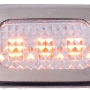 Corpo in policarbonato traslucido. Ghiera in acciaio inox. Adatta per illuminare gli scalini. Montaggio tramite viti.