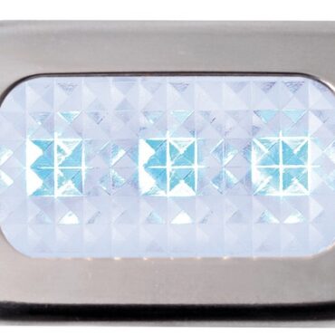 Corpo in policarbonato traslucido. Ghiera in acciaio inox. Adatta per illuminare gli scalini. Montaggio tramite viti.