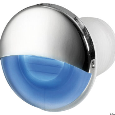 In tecnopolimero con palpebra di acciaio inox AISI 316 lucidato. Montaggio passante.