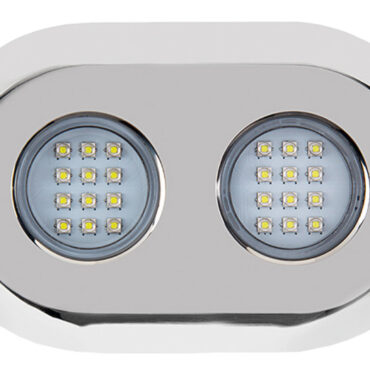 Carcassa in acciaio inox AISI 316 lavorate dal pieno con CNC. LED di ultima generazione di altissima resa, vetro in borosilicato anti-graffio.Fissaggio con viti senza incasso, versione colore unico bianco o blu con driver integrato 12/24 V.Si possono installare in serie.