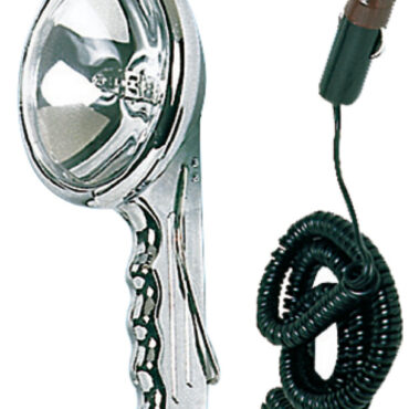 Completo di cordone estensibile e spina terminale ad accendisigari. Ø bulbo 116 mm.