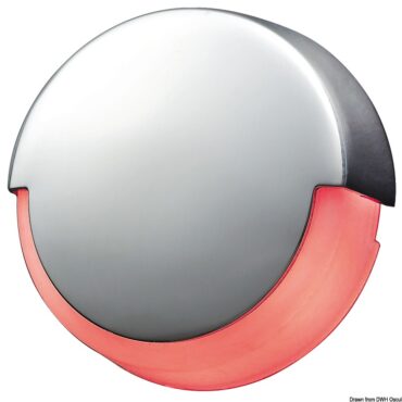 Corpo in plastica bianca, frontale in acciaio inox lucidato a specchio. Montaggio tramite vite.