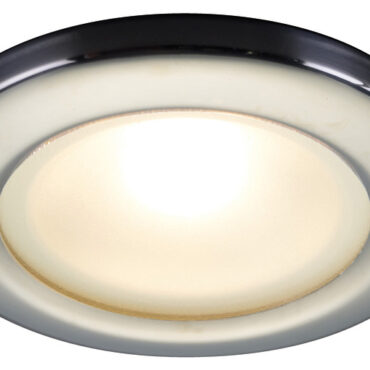 Corpo in alluminio rivestito con resina epossidica bianca, ghiera in acciaio inox.Lente in vetro satinato.