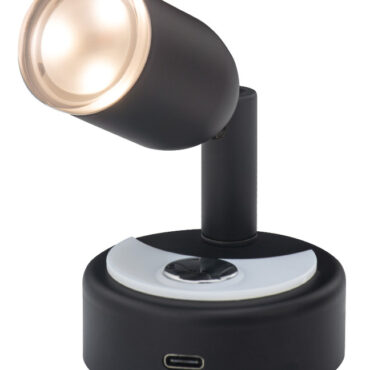 Completo di presa USB-C, 2 A.Interruttore touch ON-OFF con luce blu notturna e dimmer per regolare l'intensità luminosa.Materiale: alluminio con finitura tipo acciaio inox satinato.