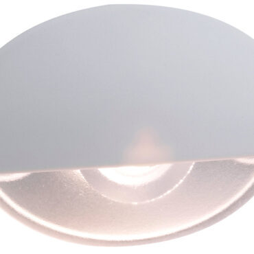 In plastica bianca con vetro opalino.