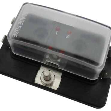 Corpo in PBT antifiamma nero e coperchio in policarbonato trasparente. Contatti a lama in rame stagnato, misura standard 6,3 mm.LED di segnalazione in caso di fusibile interrotto.