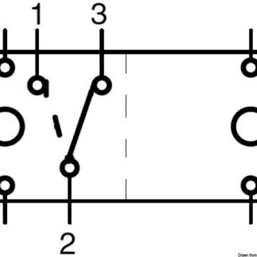 Impermeabili IP56. Richiedono per l’installazione un foro rettangolare da 21,5x36,8 mm. Capacità massima 20 A a 12V e 15 A 24 V. Completi di doppia illuminazione: uno che illumina il simbolo dell’utenza a cui é collegato, sempre acceso (per essere rintracciato al buio), il secondo che illumina una apposita fessura sotto il simbolo che si accende come spia quando si attiva l’utenza, bascula da ordinare a parte.