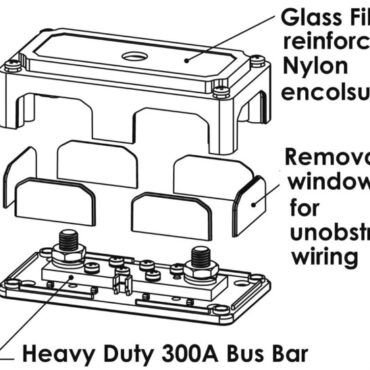 Fabbricato in nylon/fibra di vetro. Possibilità di far passare i cavi sui 4 lati.