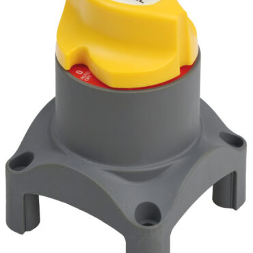 Questo switch sente il livello di carica di due batterie (o banchi batteria) e provvede ad un ottima gestione della carica del secondo banco.Lo switch permette a due banchi normalmente isolati di essere messi in connessione nel momento in cui sente una fonte di ricarica (alternatore motore o caricabatterie).Nel momento in cui una fonte di ricarica è attiva lo switch lascia prima caricare la batteria del banco principale (batteria motore), quando questa è ad un voltaggio di 13,2 V lo switch apre il circuito e permette la ricarica della seconda batteria (batteria servizi).Lo switch funge anche da parallelo di emergenza. Il parallelo può essere attivato manualmente tramite il pomello o tramite interruttore (on)/off sul cruscotto.Montaggio ad incasso o esterno.