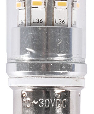 Per faretti con copertura in vetro dei LED. Zoccolo BA15D (15 mm baionetta con fermi allineati).